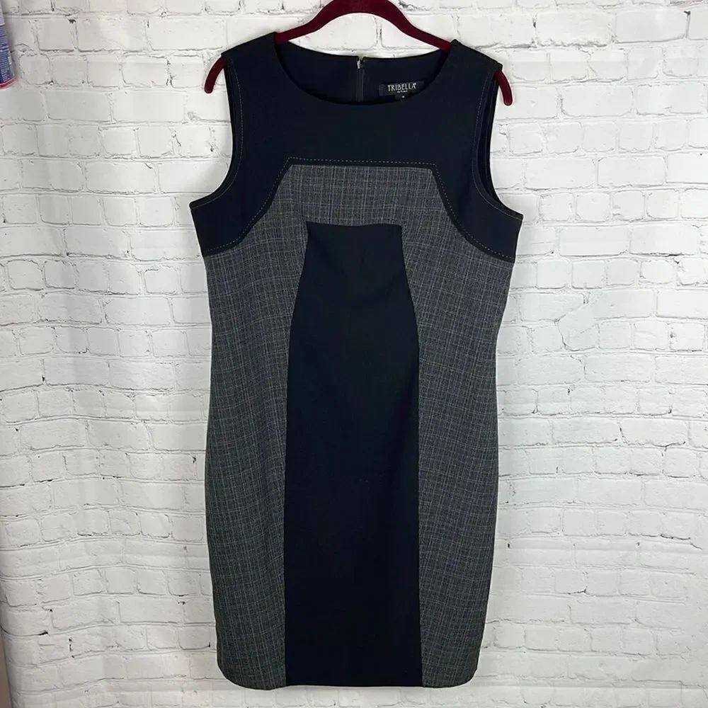 Tribella Black and Gray Lined Dress Size 10